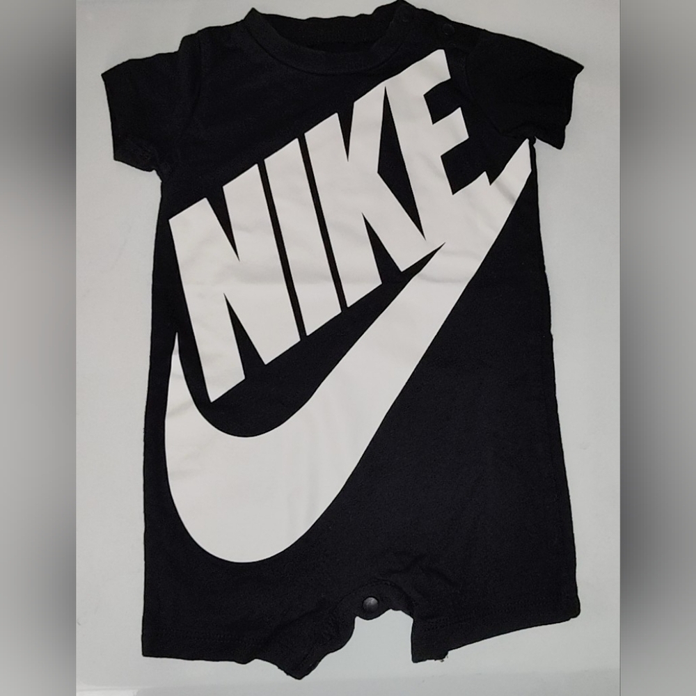 Nike Infant Black and White Logo Romper/One Piece